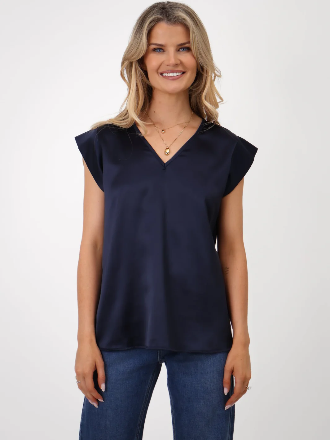 Kate & Pippa Freya Top In Navy - Image 2