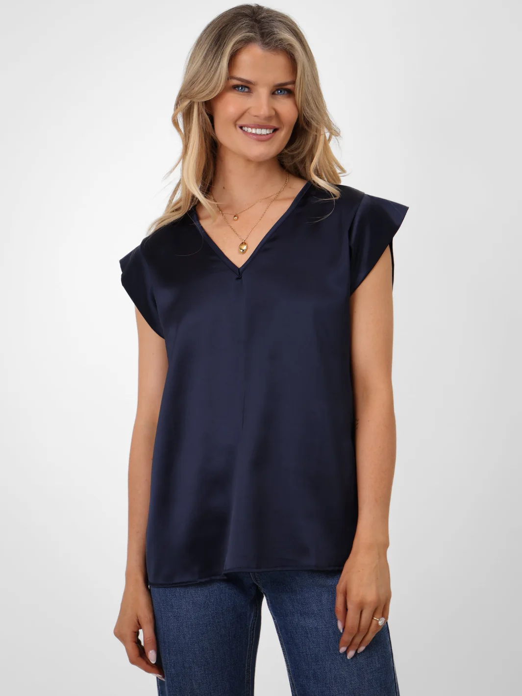 Kate & Pippa Freya Top In Navy - Image 4