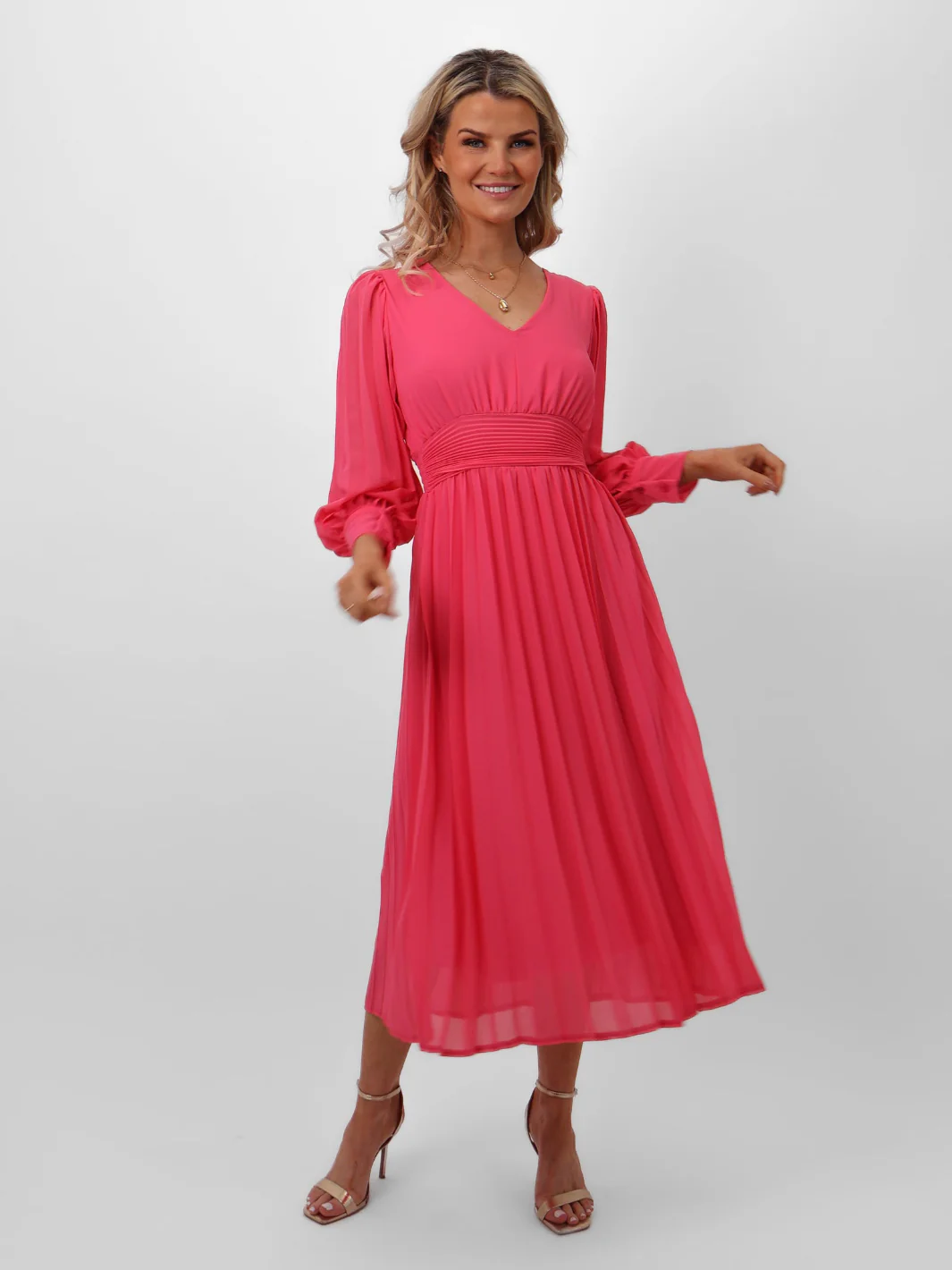 Kate & Pippa Hannah Dress In Pink - Image 3
