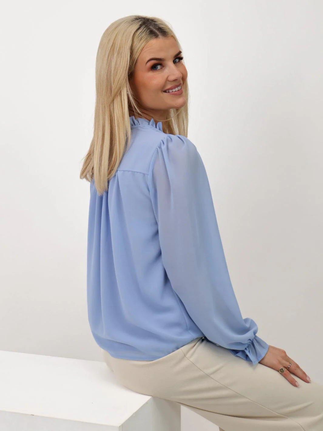 Kate & Pippa Heidi Top In Light Blue - Image 7