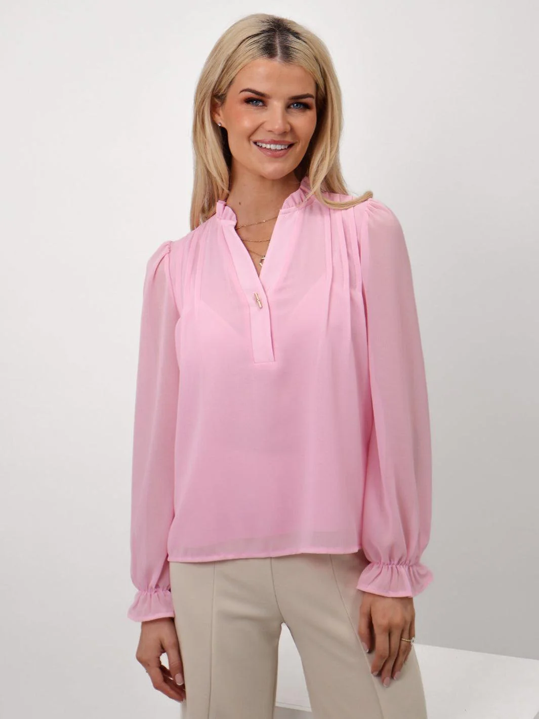Kate & Pippa Heidi Top In Light Pink