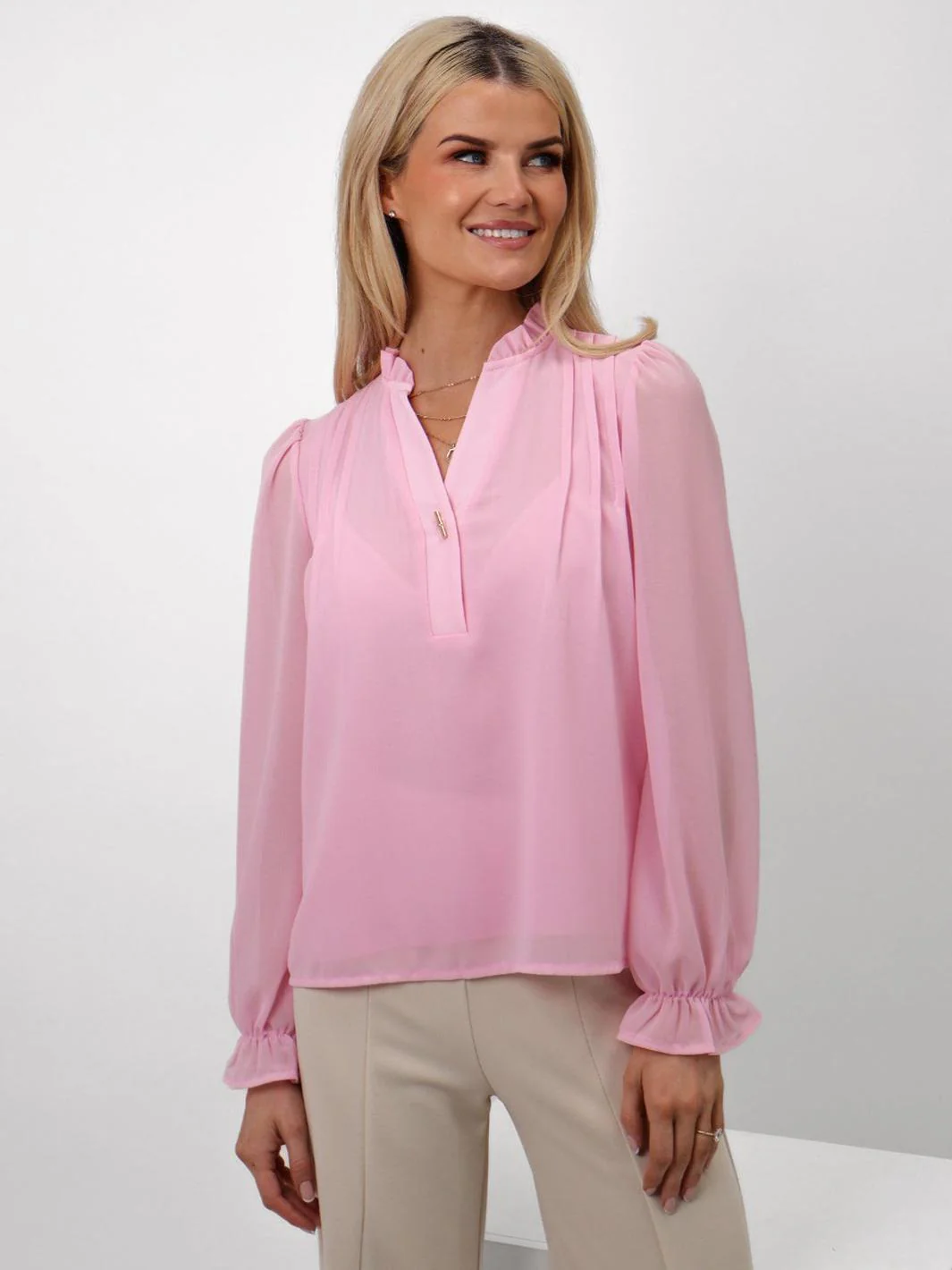 Kate & Pippa Heidi Top In Light Pink - Image 2