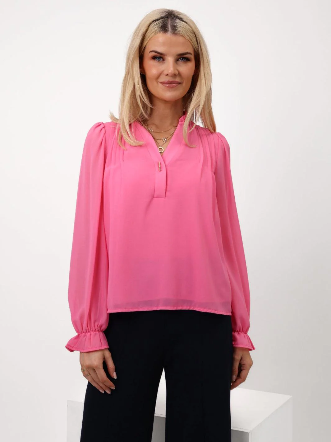 Kate & Pippa Heidi Top In Pink - Image 2