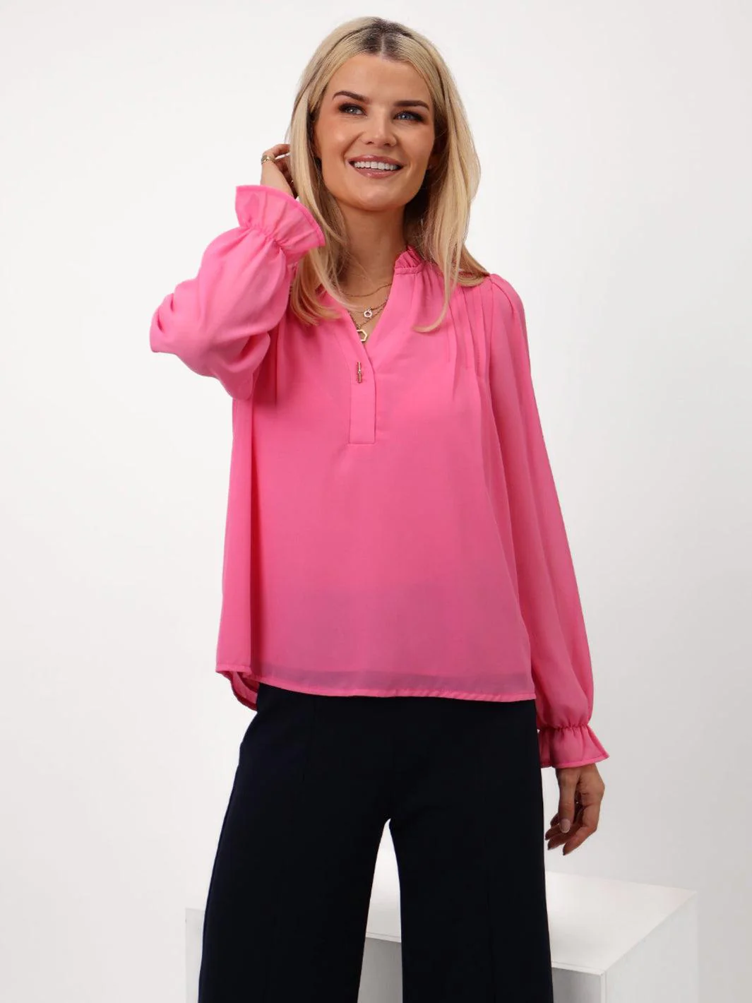 Kate & Pippa Heidi Top In Pink - Image 3