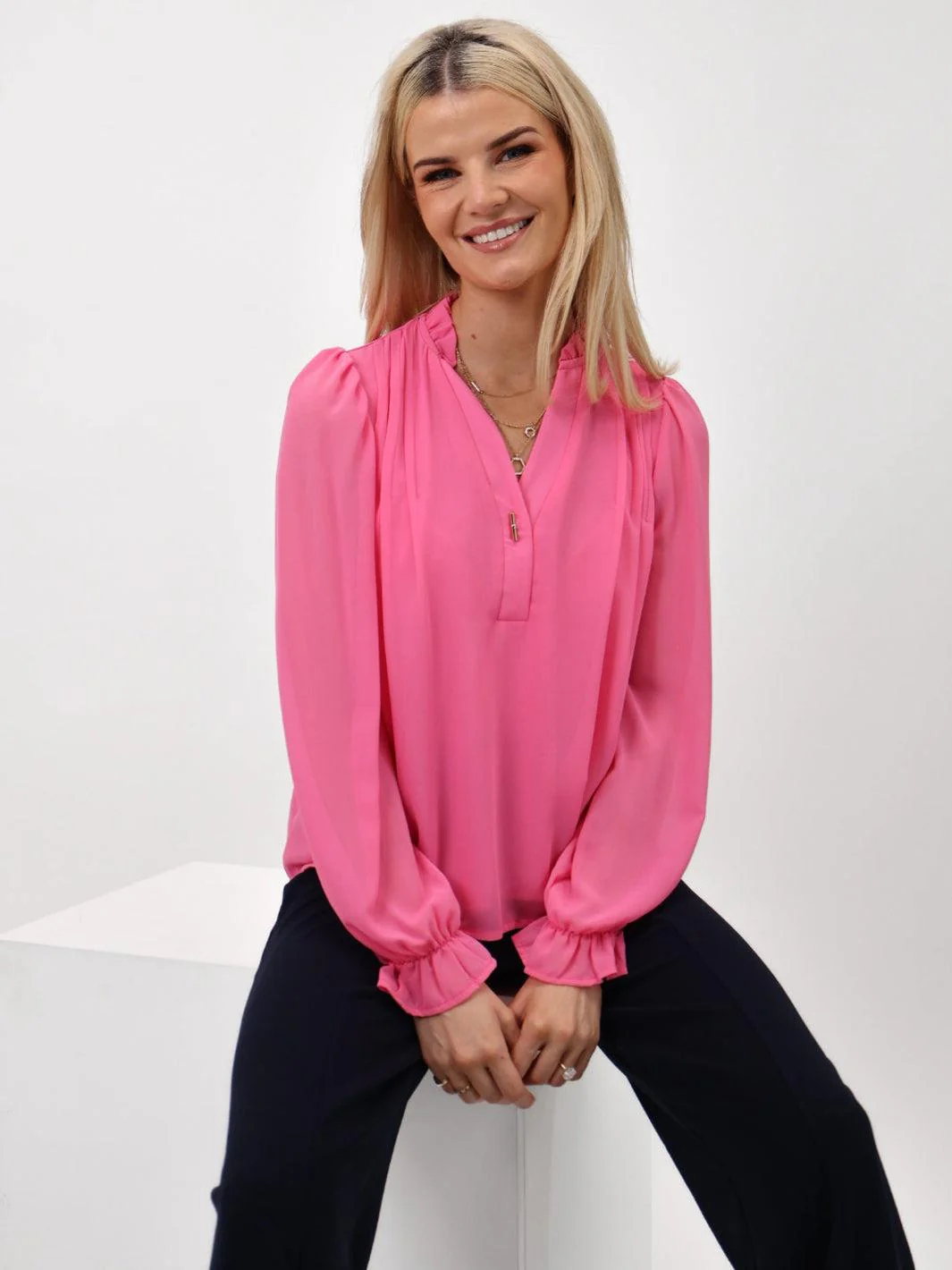 Kate & Pippa Heidi Top In Pink - Image 4