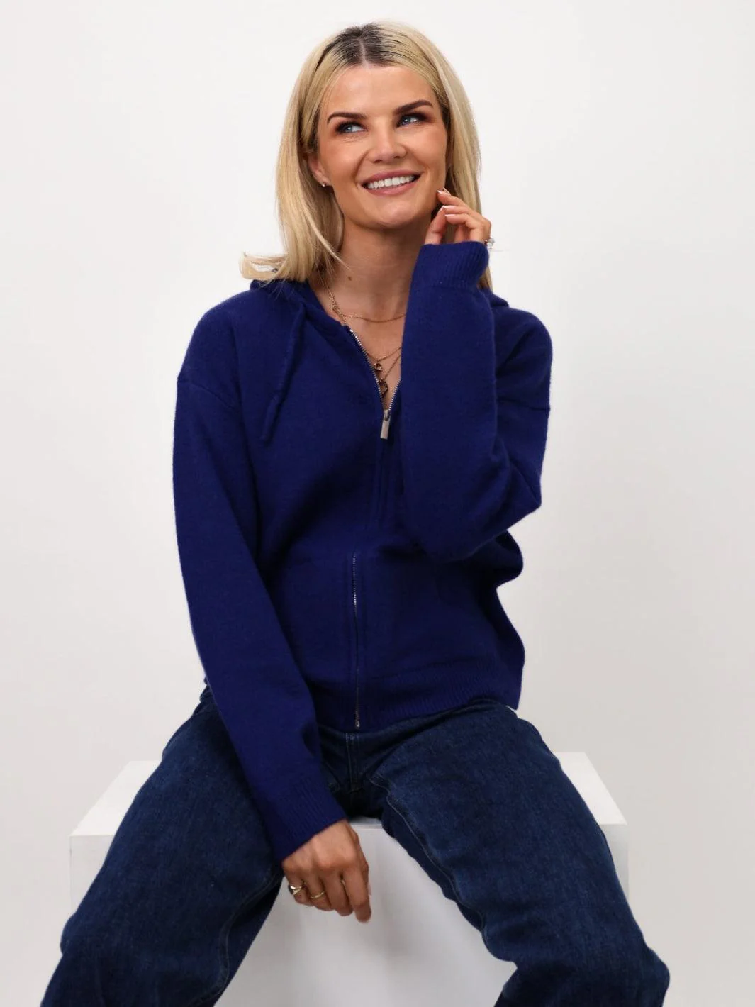 Kate & Pippa Hope Jumper In Navy - Image 4
