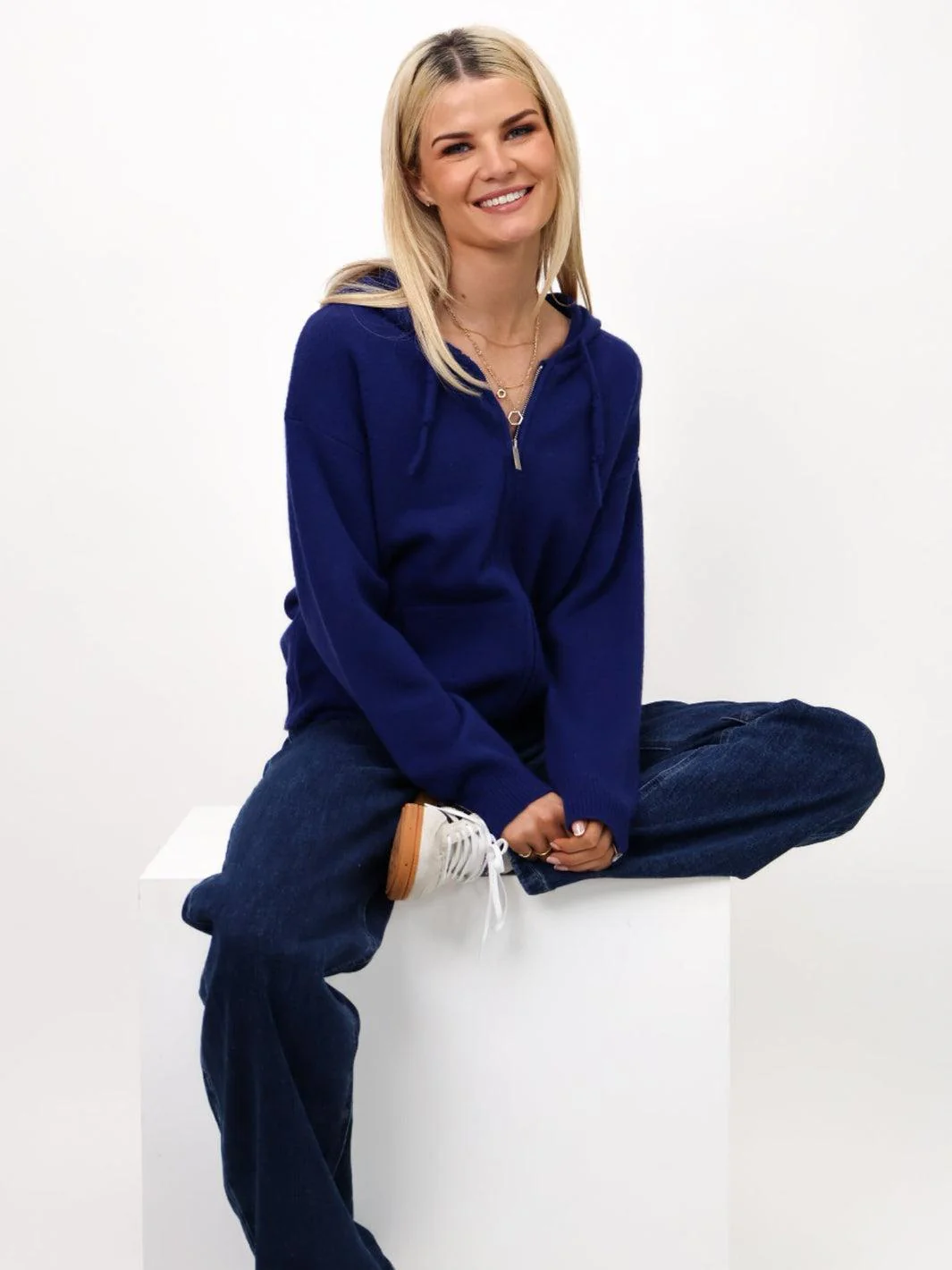 Kate & Pippa Hope Jumper In Navy - Image 5