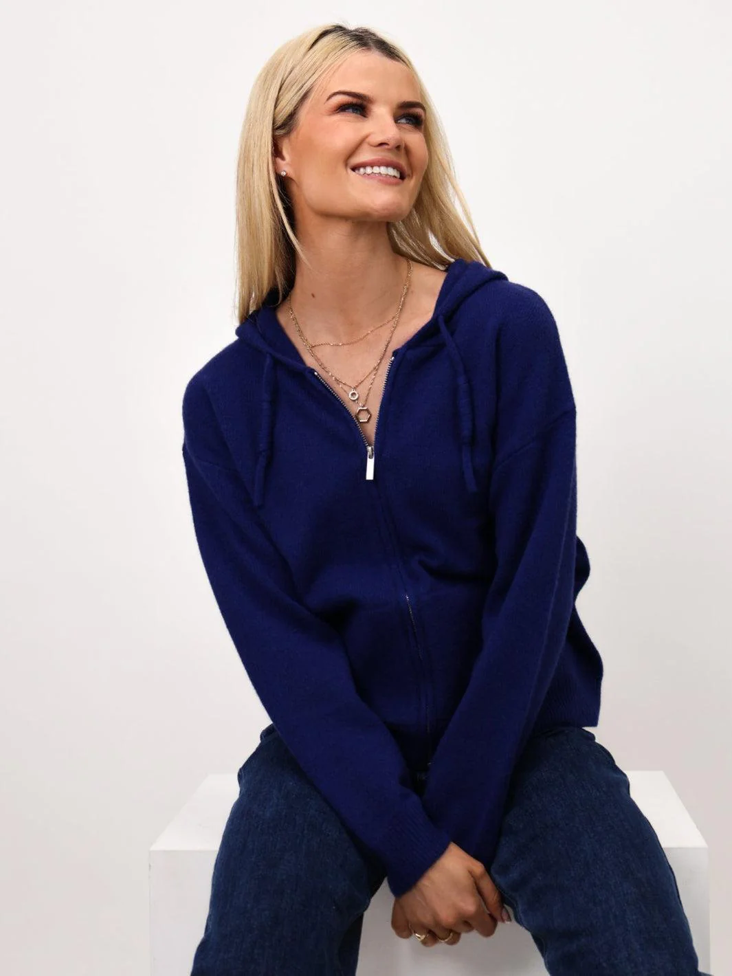 Kate & Pippa Hope Jumper In Navy - Image 7
