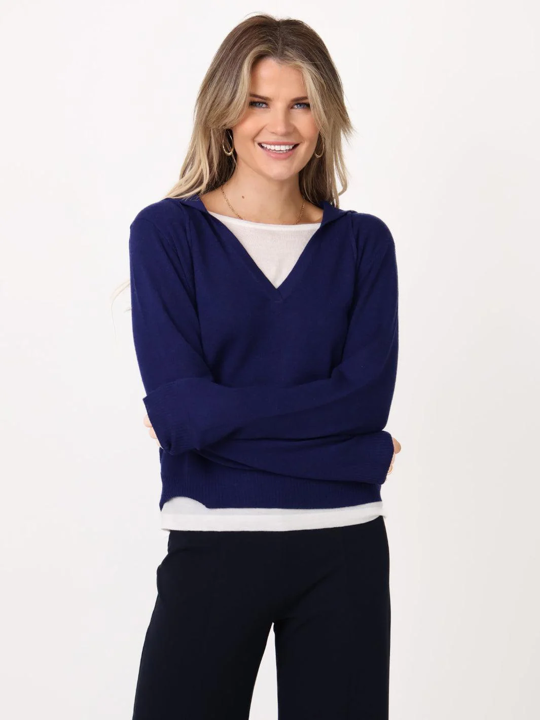 Kate & Pippa Juno Jumper In Navy - Image 3