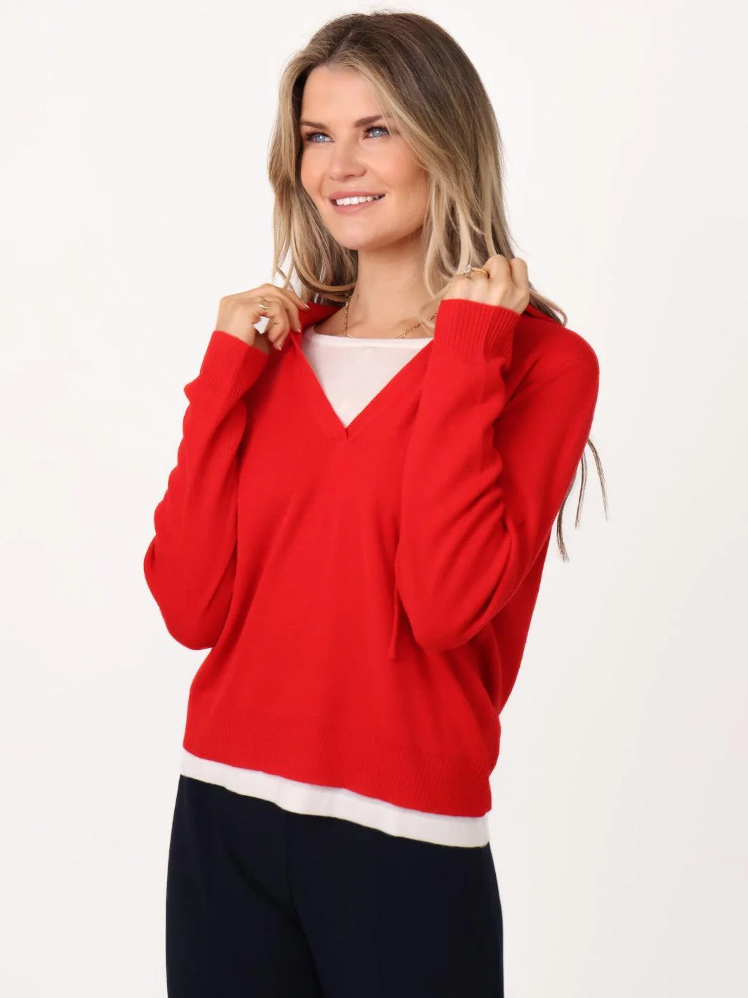 Kate & Pippa Juno Jumper In Red - Image 3