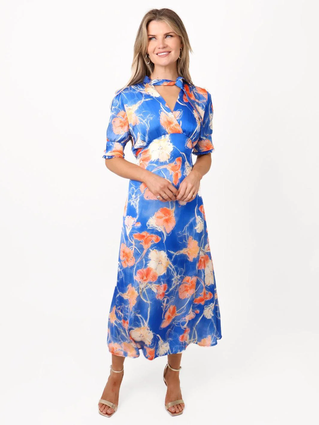 Kate & Pippa Kimber Midi Dress in Blue - Image 4