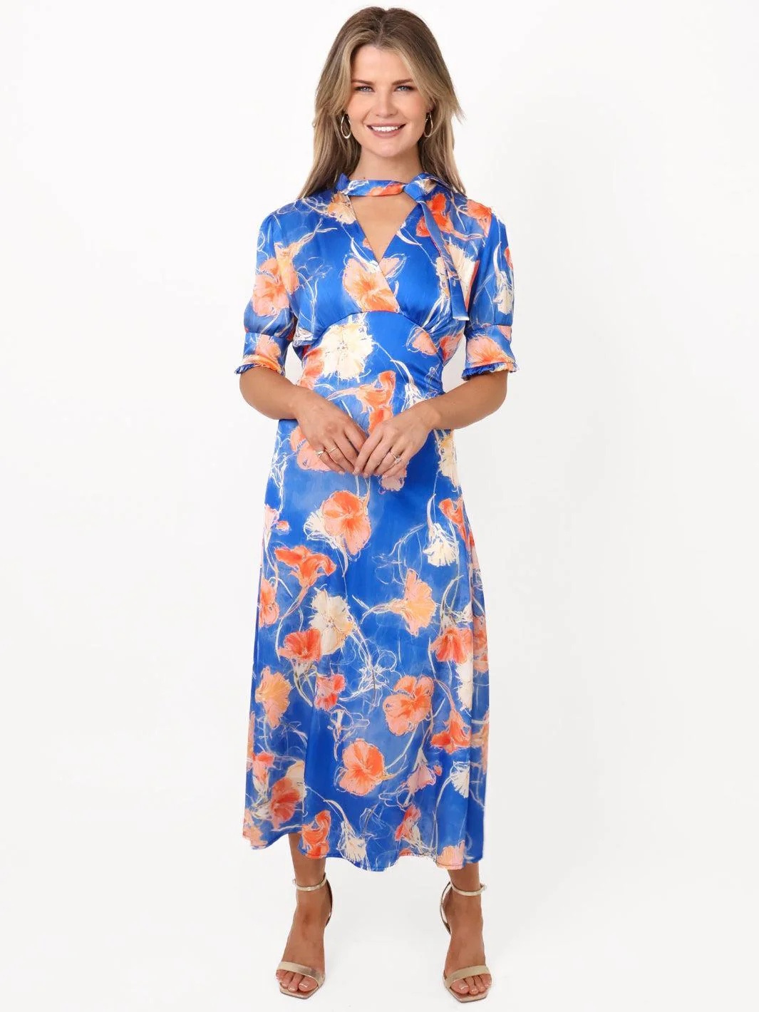 Kate & Pippa Kimber Midi Dress in Blue - Image 6