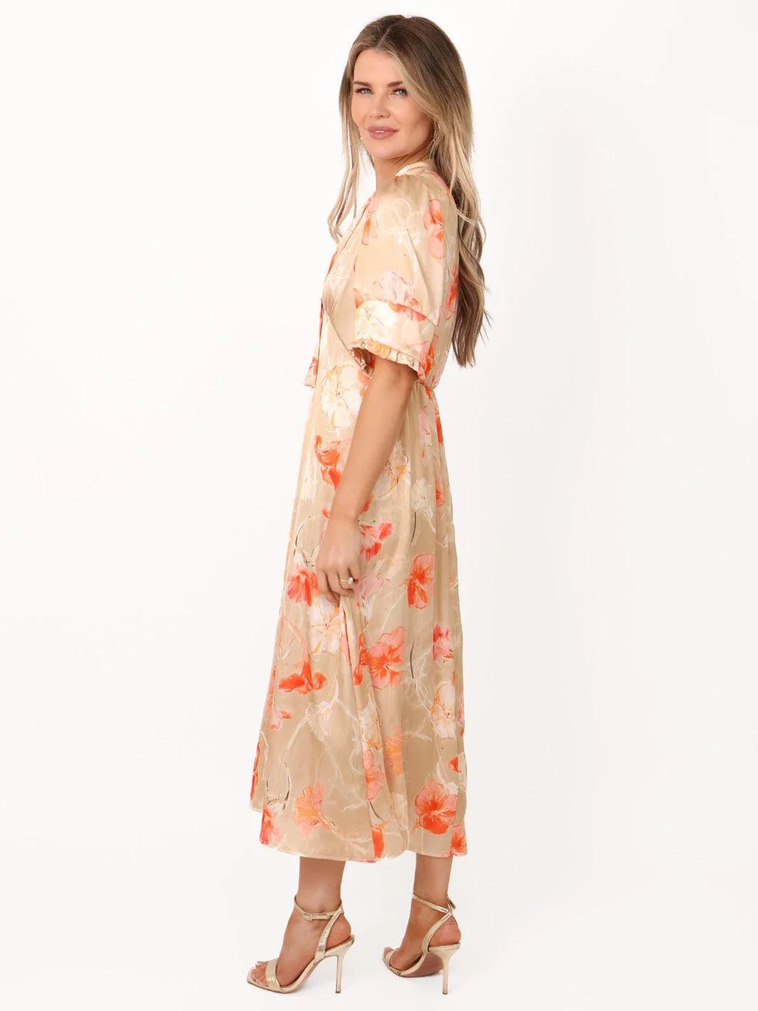 Kate & Pippa Kimber Midi Dress in Champagne - Image 5