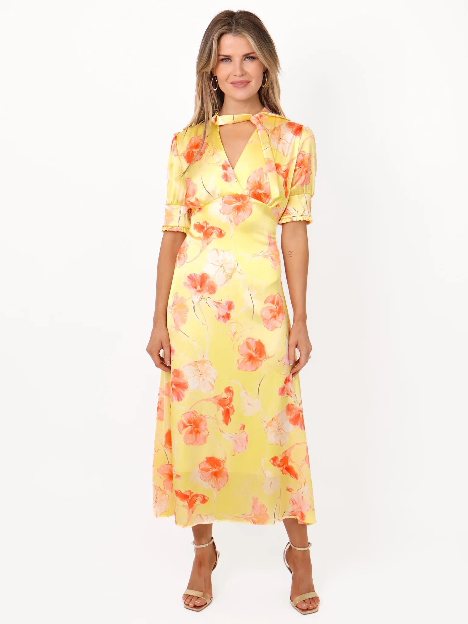 Kate & Pippa Kimber Midi Dress in Lemon