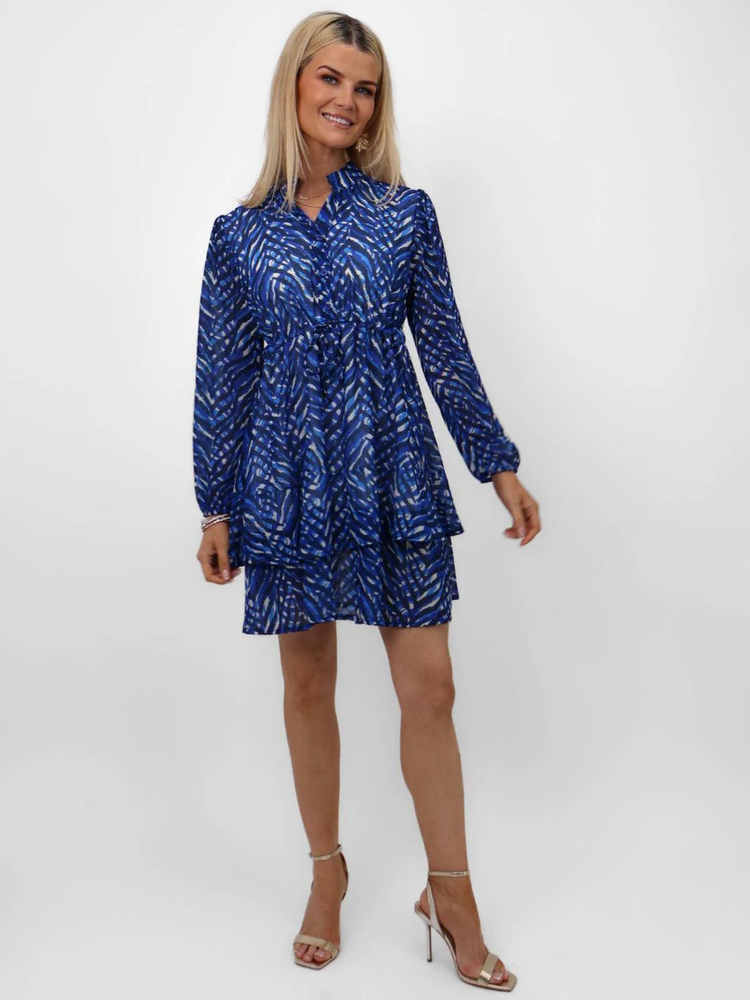 Kate & Pippa Latina Mini Dress In Navy Print - Image 3