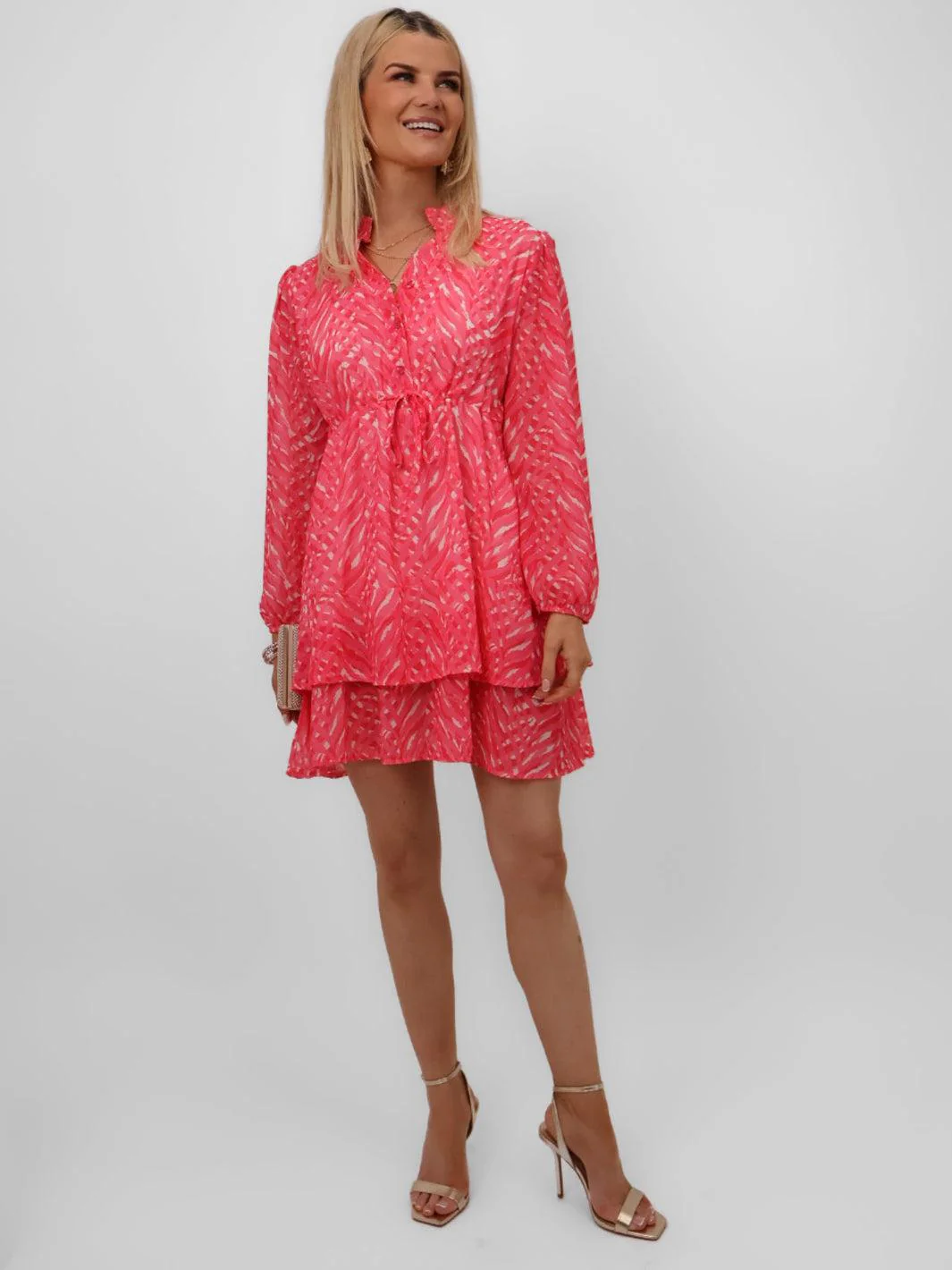 Kate & Pippa Latina Mini Dress In Pink - Image 4