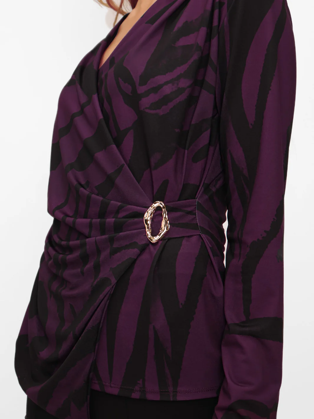 Kate & Pippa Lea Top In Purple Print - Image 6