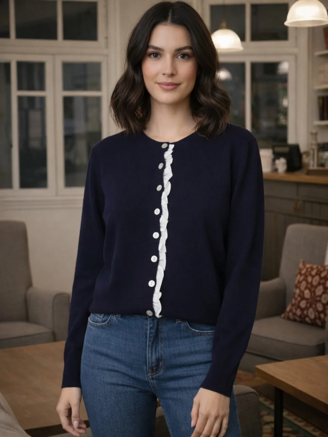 Kate & Pippa Lilah Cardigan In Navy