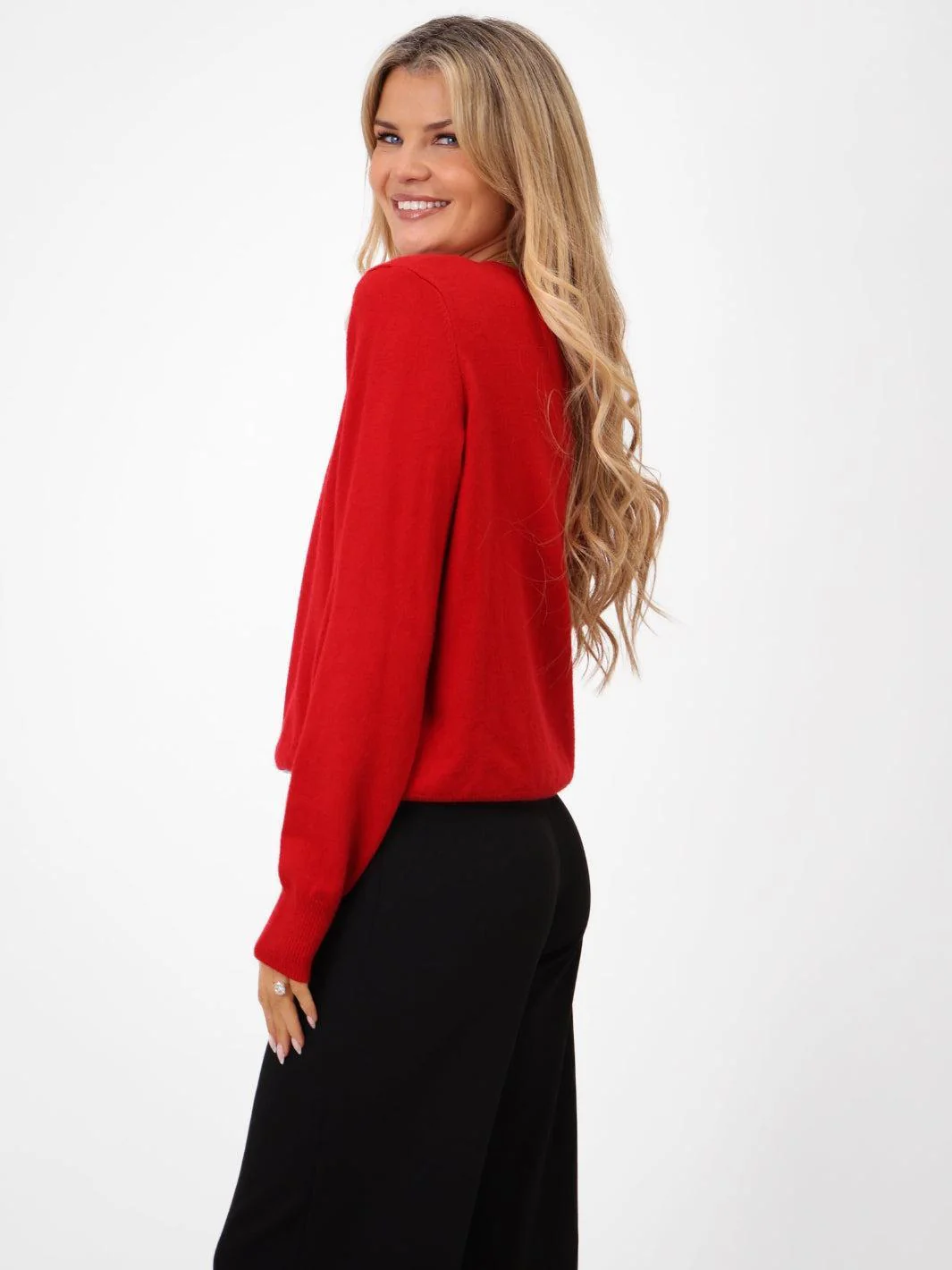Kate & Pippa Lilah Cardigan In Red - Image 7