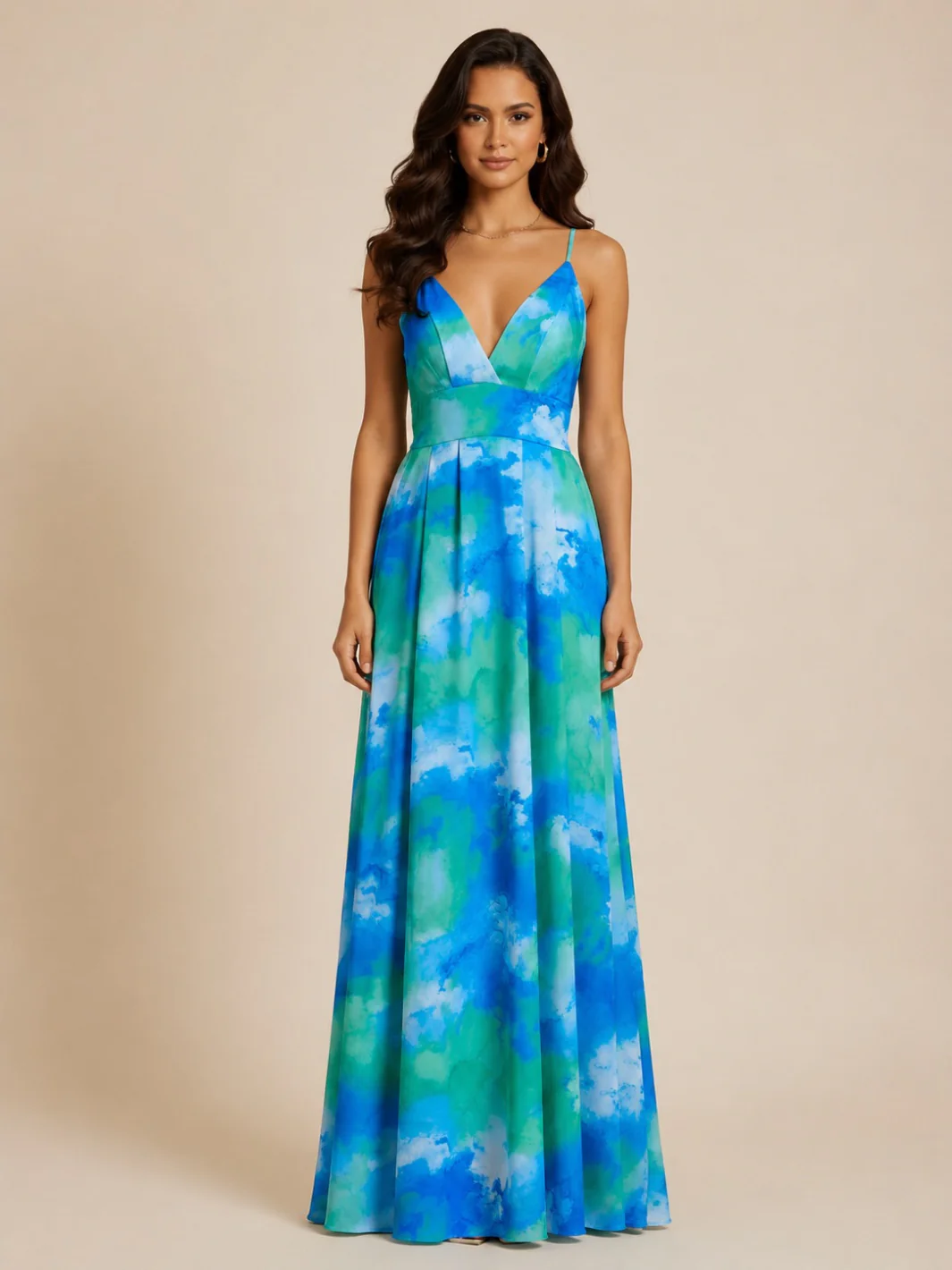 Kate & Pippa Lola Maxi Dress In Blue/Green - Image 4