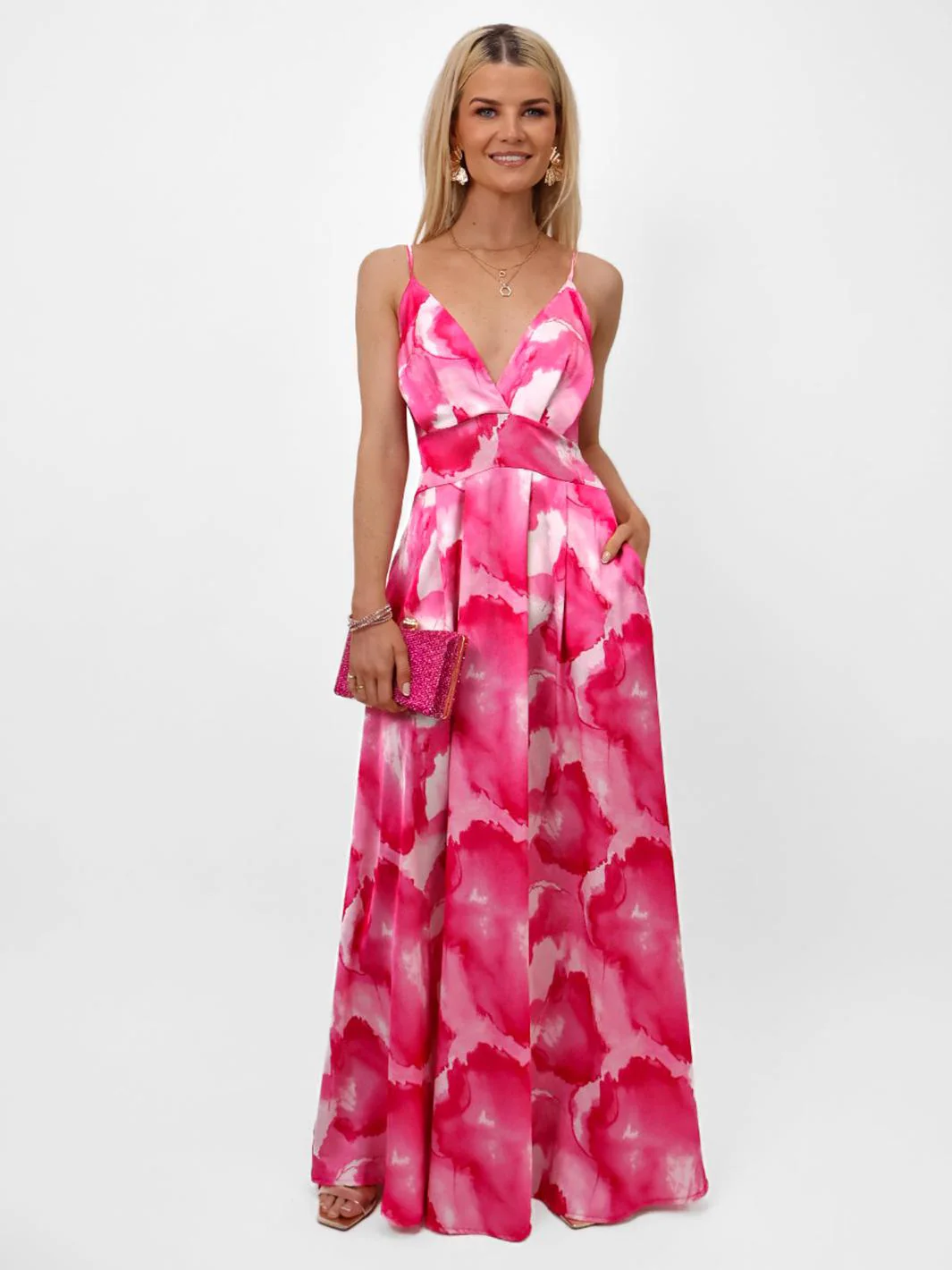 Kate & Pippa Lola Maxi Dress In Pink - Image 2