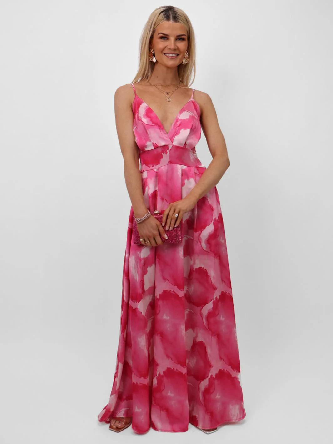 Kate & Pippa Lola Maxi Dress In Pink - Image 5