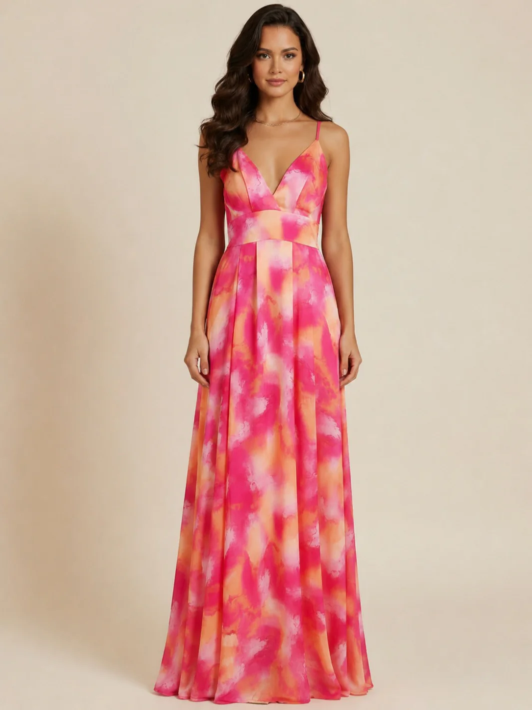 Kate & Pippa Lola Maxi Dress In Pink/Orange - Image 2