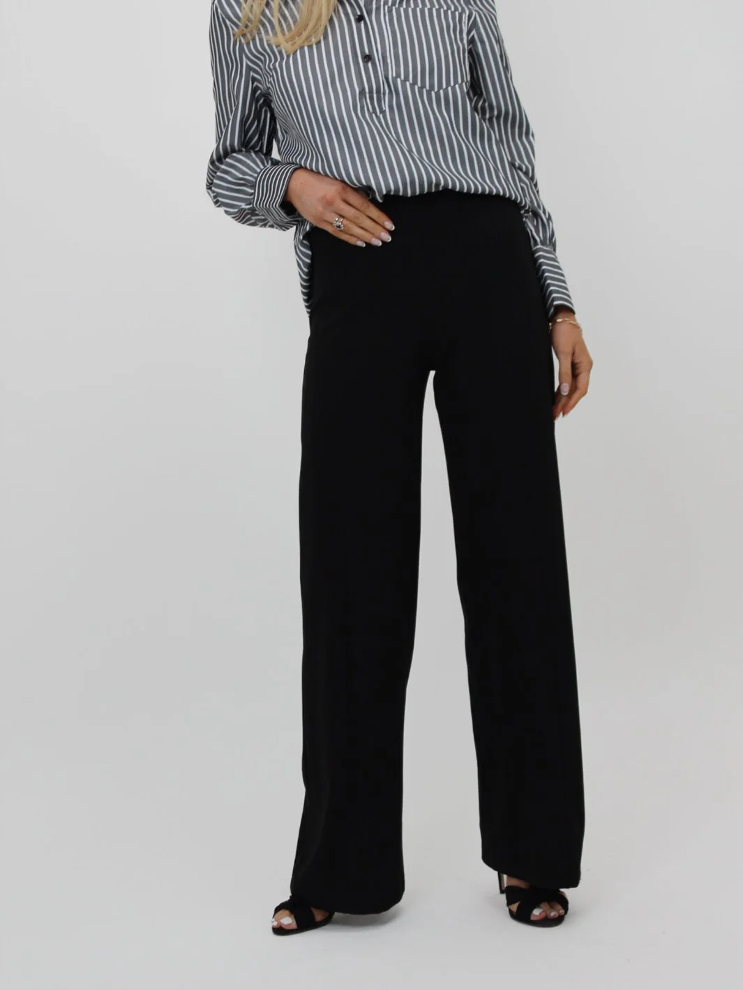 Kate & Pippa Lulu High Waist Trousers In Black - Image 4
