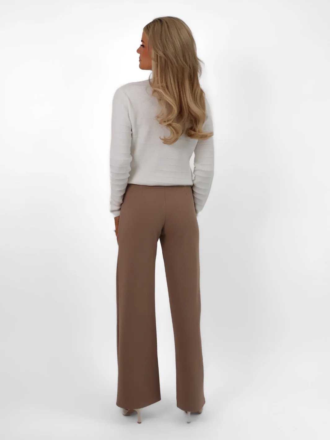 Kate & Pippa Lulu High Waist Trousers In Mocha - Image 5
