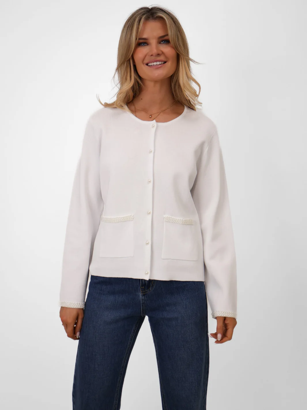 Kate & Pippa Luna Cardigan In Off-White - Image 5