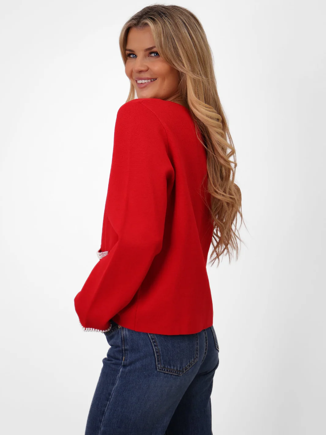 Kate & Pippa Luna Cardigan In Red - Image 6