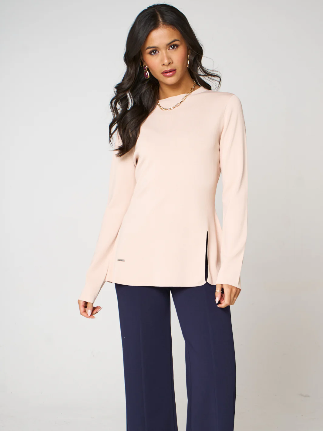 Kate & Pippa Margot Knit Top In Beige - Image 3