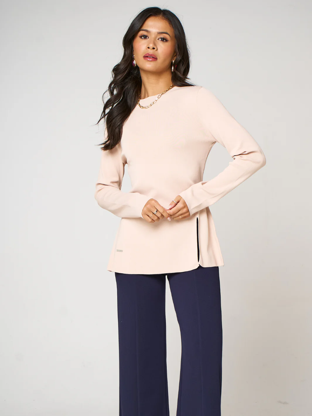Kate & Pippa Margot Knit Top In Beige - Image 4