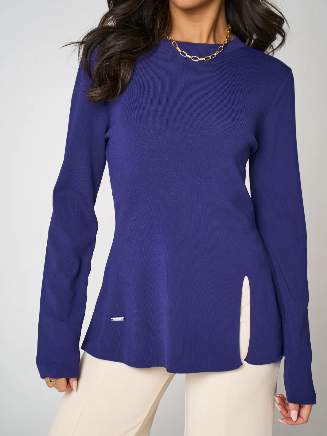 Kate & Pippa Margot Knit Top In Navy - Image 3