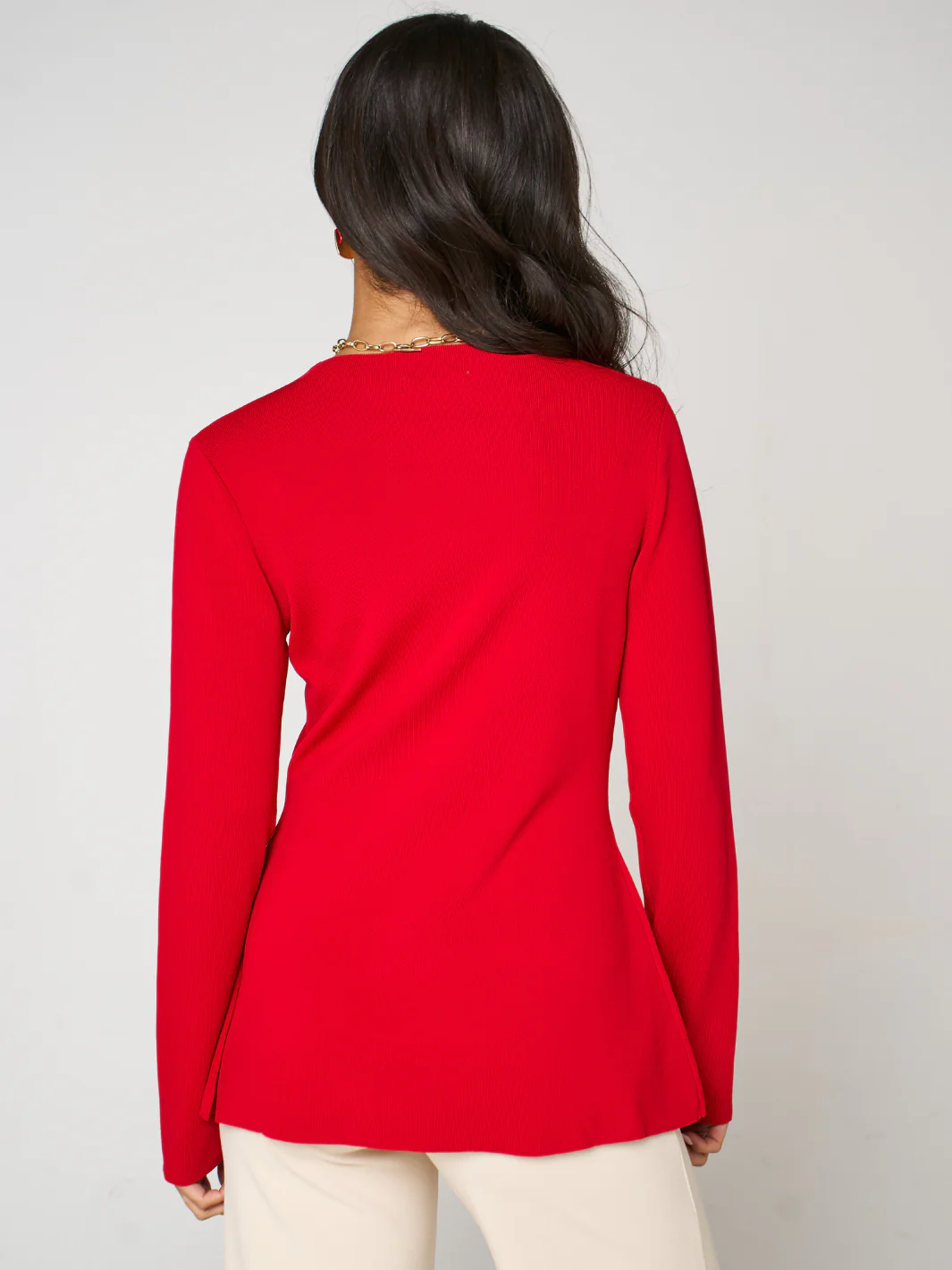 Kate & Pippa Margot Knit Top In Red - Image 4