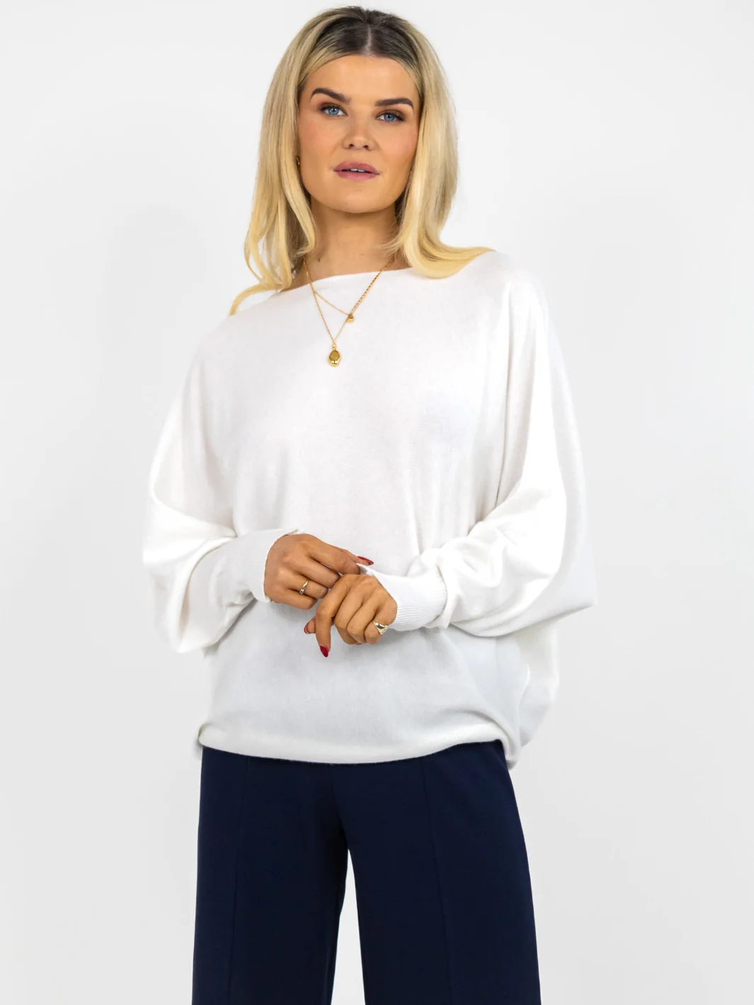 Kate & Pippa Milano Knit Jumper In White - Image 2