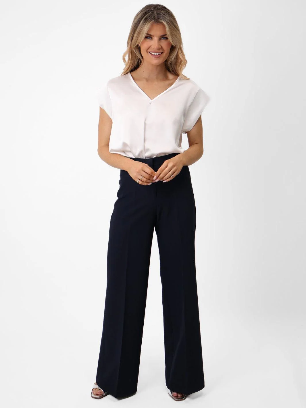 Kate & Pippa Napoli Trousers In Navy - Image 3