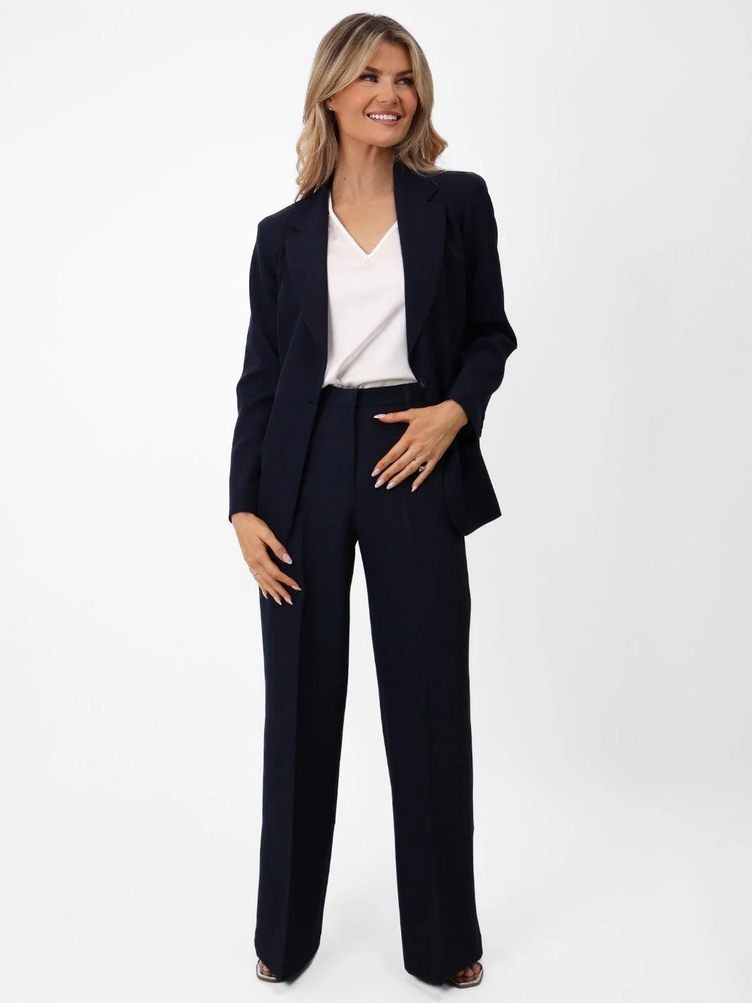 Kate & Pippa Napoli Trousers In Navy - Image 8