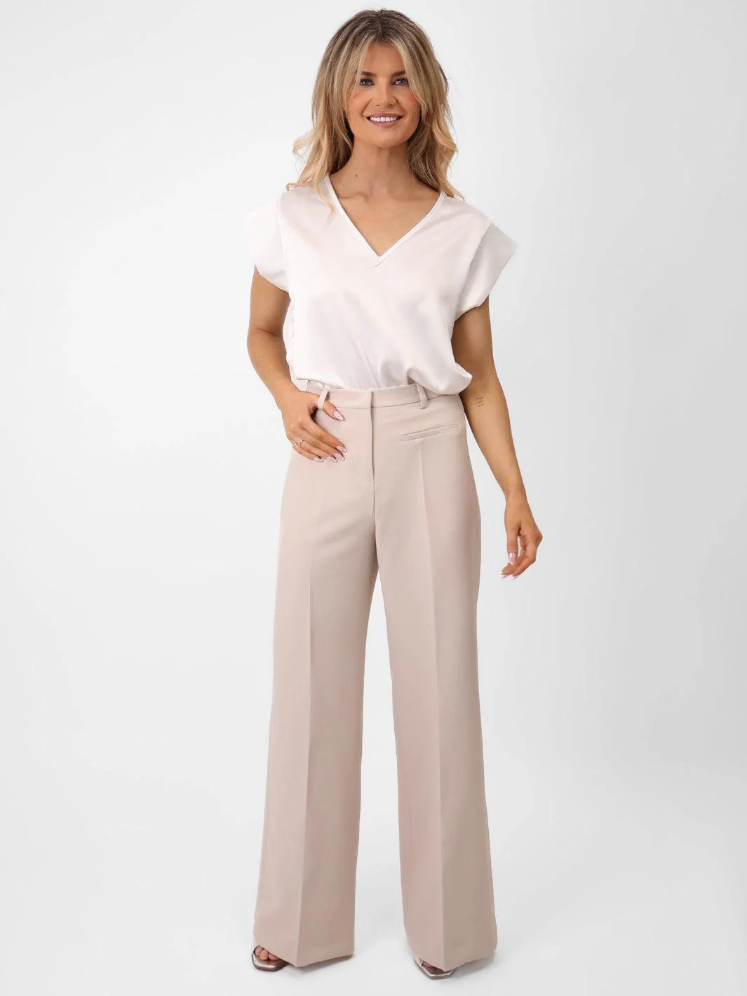Kate & Pippa Napoli Trousers In Stone - Image 2