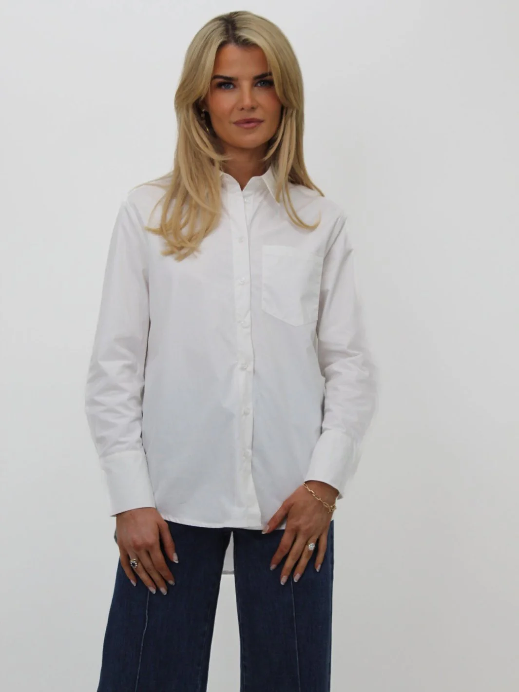 Kate & Pippa Oxford Shirt In White - Image 2