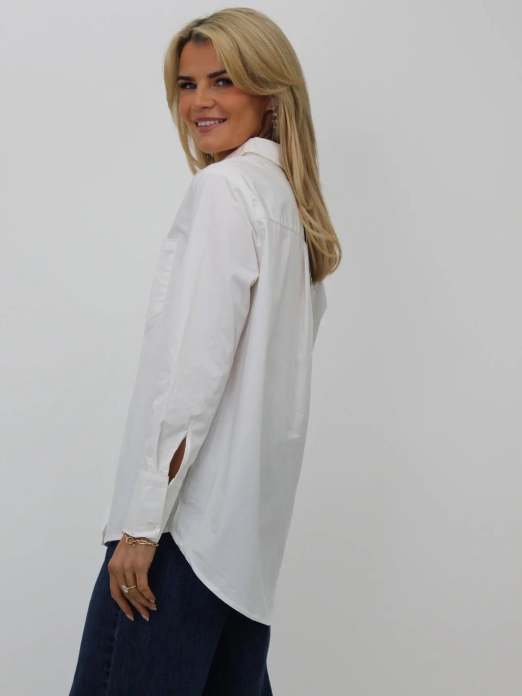 Kate & Pippa Oxford Shirt In White - Image 5