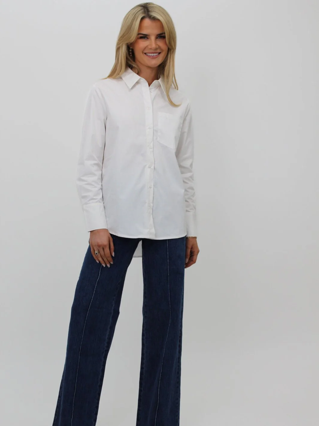 Kate & Pippa Oxford Shirt In White - Image 6