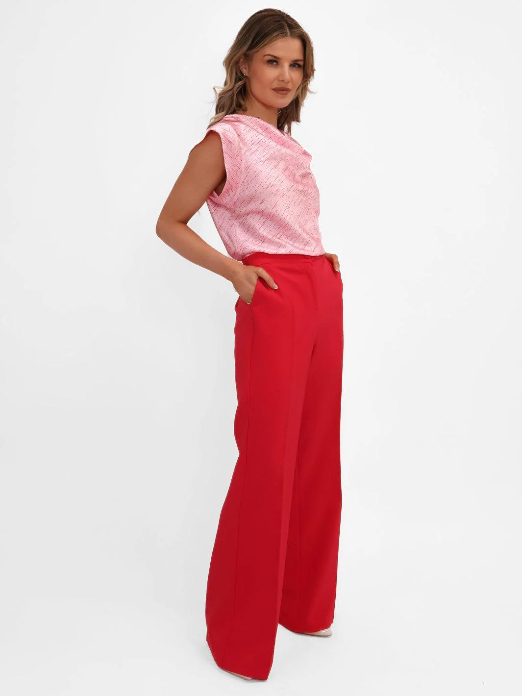 Kate & Pippa Palermo Trousers In Coral - Image 2