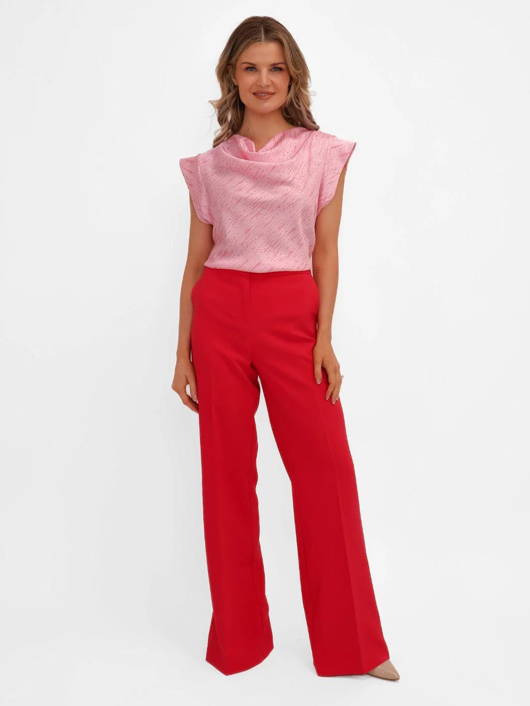 Kate & Pippa Palermo Trousers In Coral - Image 3