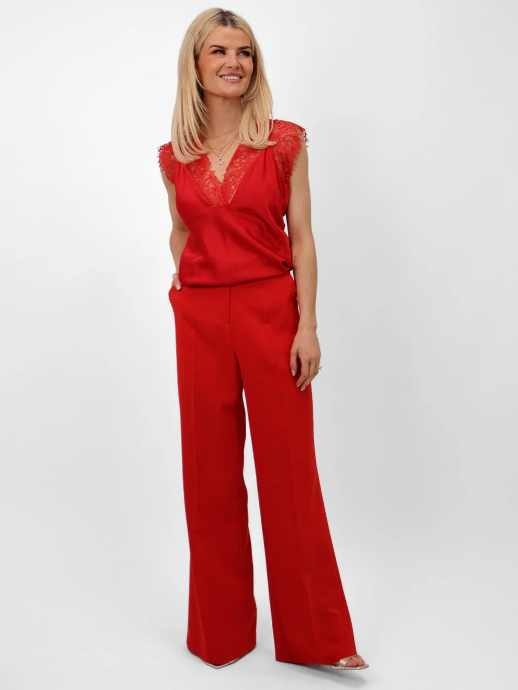 Kate & Pippa Palermo Trousers In Red - Image 5