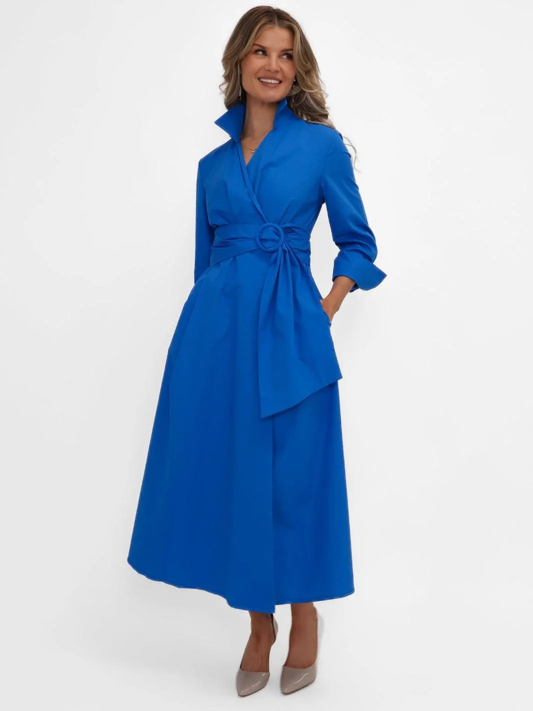 Kate & Pippa Penelope Midi Dress In Blue - Image 2