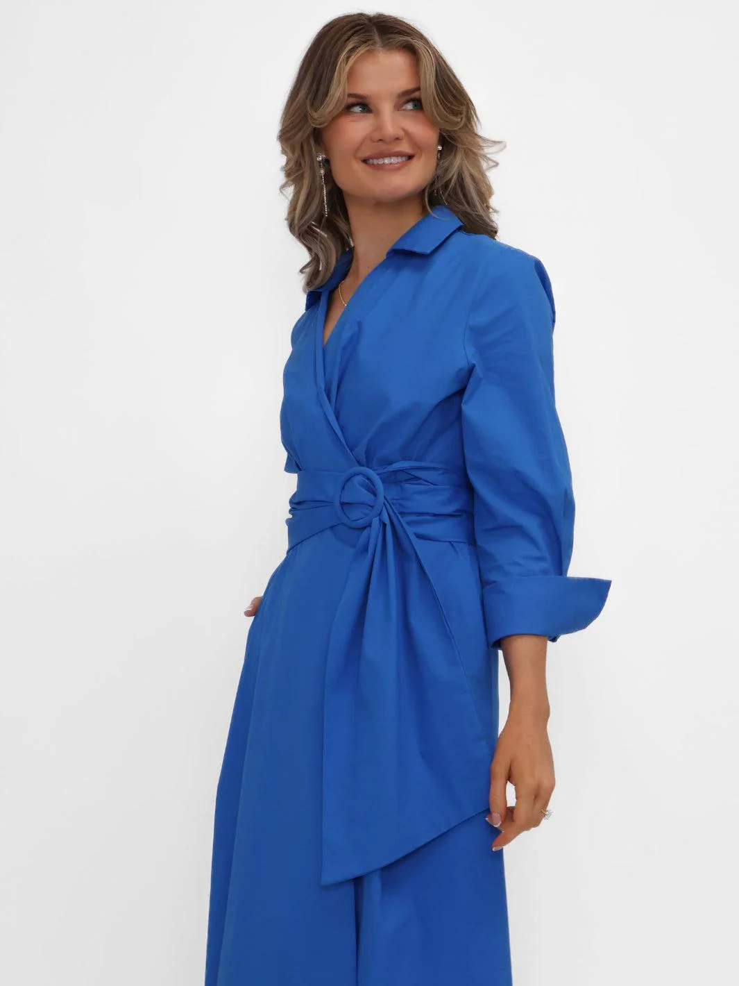 Kate & Pippa Penelope Midi Dress In Blue - Image 3