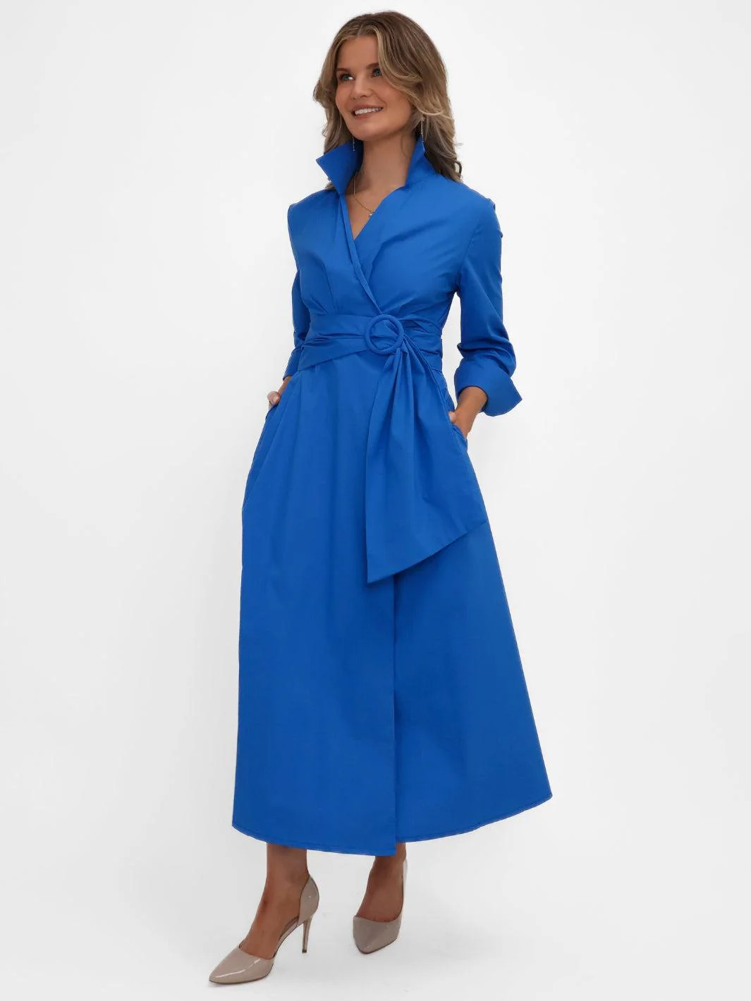 Kate & Pippa Penelope Midi Dress In Blue - Image 5