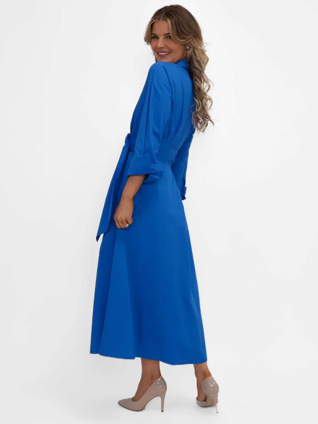 Kate & Pippa Penelope Midi Dress In Blue - Image 6