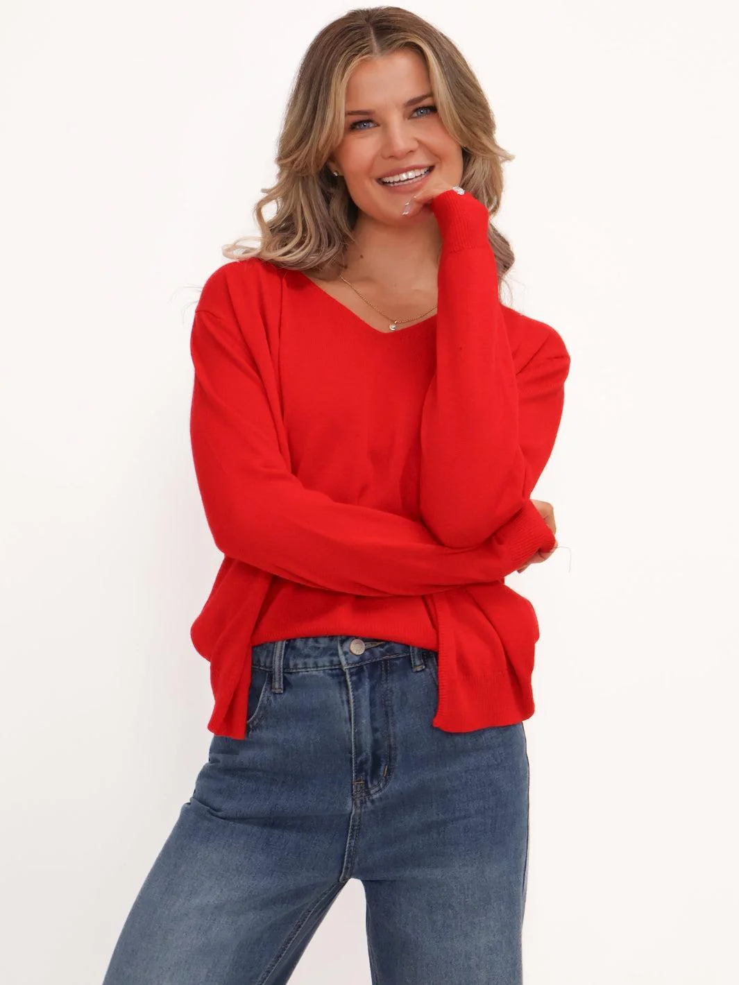 Kate & Pippa Poppy Two-In-One Cardigan In Red